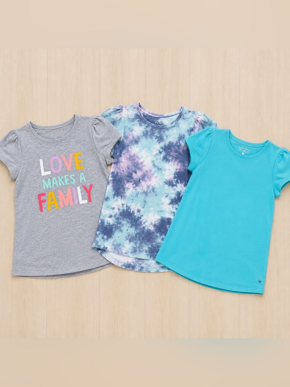 Girls 5T Tie Dye Graphic Tee Bundle Blue Aqua Shirts Cute Casual